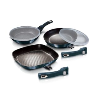 Zestaw Patelni Berlinger Haus Aquamarine BH-7049 Odpinana Rączka