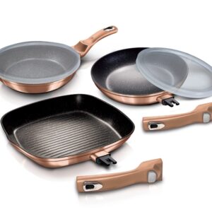 Zestaw Patelni Berlinger Haus Rose Gold BH-7038 Odpinana Rączka