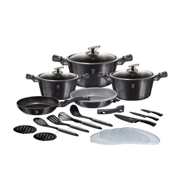 berlinger-haus-carbon-pro-bh-7181-zestaw-garnkow-22-el.jpeg Zestaw garnków 22 elementy Berlinger Haus Metallic Carbon Pro BH-7181 grafitowy granit