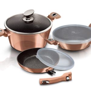Zestaw Garnków 6 el. Berlinger Haus Rose Gold BH-7051