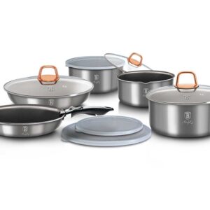 Zestaw Garnków Tytanowych 12 el. Berlinger Haus Moonlight BH-6102