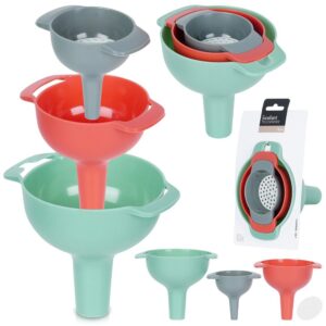 Zestaw Lejków Kuchennych Excellent Houseware 259731 z Sitkiem