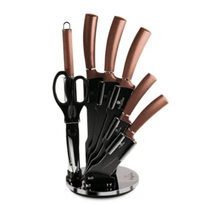 Zestaw Noży w Stojaku Berlinger Haus Metallic Rose Gold BH-2561 8 el.