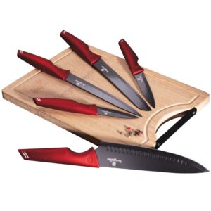Zestaw Noży z Deską Berlinger Haus Burgundy BH-2704 6 el.