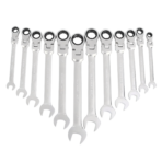 komplet kluczy płasko oczkowych z grzechotką