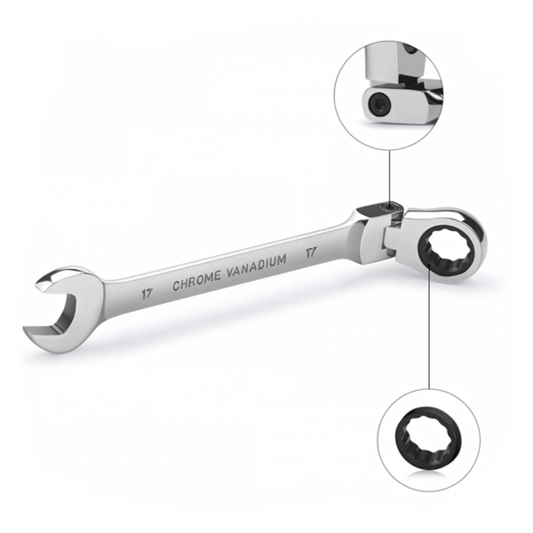 Klucz płaski łamany grzechotkowy